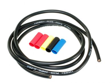 Mico Pro Ultra High Current Density 12AWG+ Plus Wire , 1M, Black