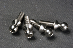 4.3mm King Pin Ball with 2mm Hex Socket(long)(Titanium 64)(4pcs)