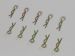 Short Body Clip Set-Small Tip L&R Gold (10 pcs)