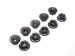 M4 Alum.Serrated Wheel Nut Black (10 pcs)