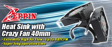 Zeppin Racing Heat Sink with Crazy Fan 40mm
